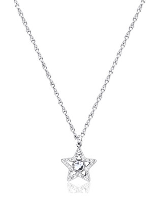 S'Agapõ - Slušivý ocelový náhrdelník Hvězdička Lucky Light SKT37