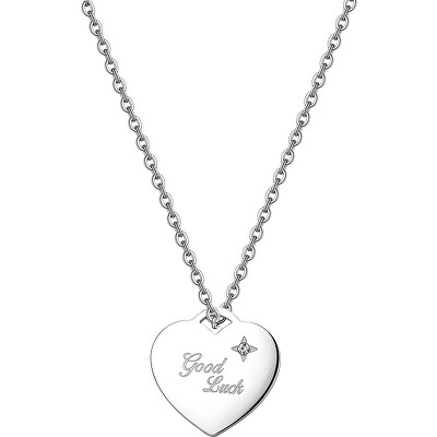 S'Agapõ - Srdíčkový náhrdelník Be My Always Good Luck SBM03