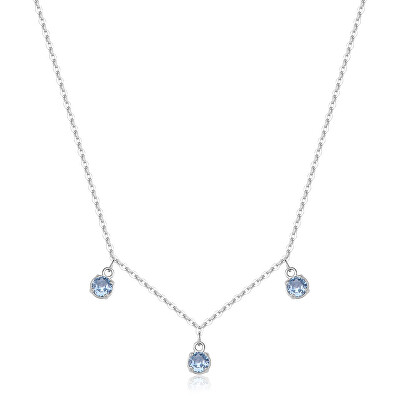 S'Agapõ - Třpytivý ocelový náhrdelník s kubickými zirkony Dazzly SDZ143