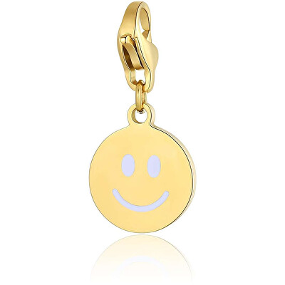 S'Agapõ - Veselý pozlacený přívěsek Smajlík Happy SHA399