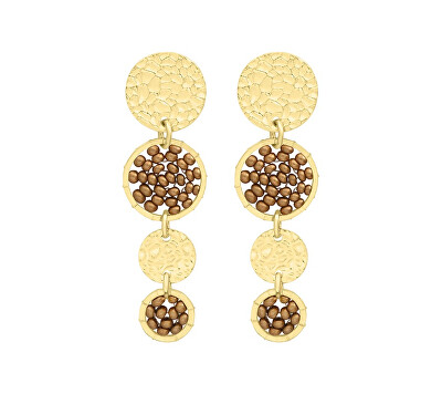 Sàntibé - Stylové visací náušnice Champagne Mini Lupin MINI LUP-CHAM-BO