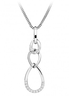 Silver Cat - Elegantní náhrdelník se zirkony SC437