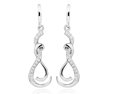 Silver Cat - Elegantní náušnice se zirkony SC430