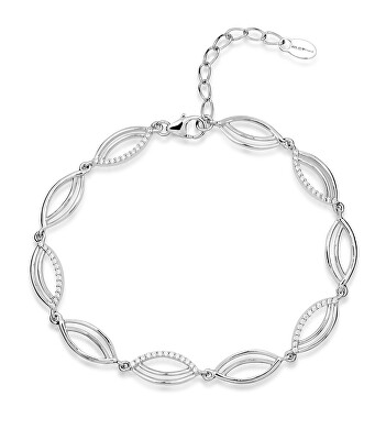 Silver Cat - Krásný stříbrný náramek pro ženy s kubickými zirkony SC541