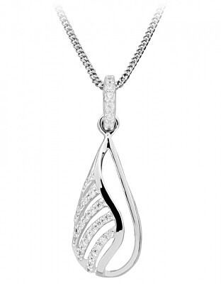 Silver Cat - Módní náhrdelník se zirkony SC391