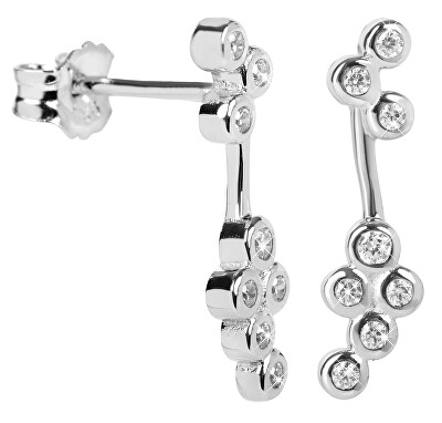 Silver Cat - Něžné náušnice se zirkony Beauty SC288