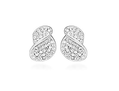 Silver Cat - Oslnivé stříbrné náušnice se zirkony Beauty SC648