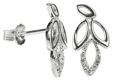 Silver Cat - Půvabné stříbrné náušnice s krystaly SC150