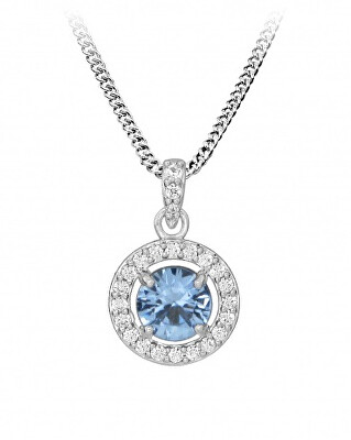 Silver Cat - Elegantní stříbrný náhrdelník se zirkony SC489 (řetízek, přívěsek)