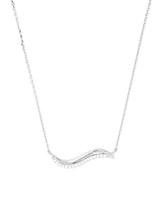Silver Cat - Třpytivý stříbrný náhrdelník s kubickými zirkony Beauty SC596
