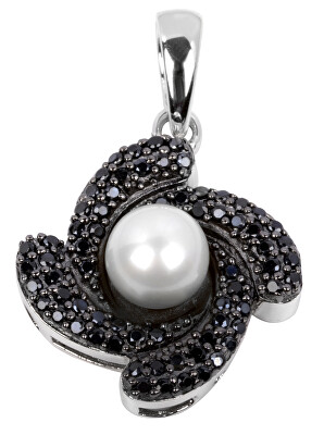 Silver Cat - Designový stříbrný přívěsek se sladkovodní perlou Pearls SC062