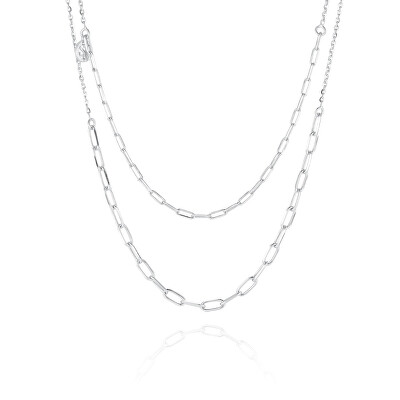 Sif Jakobs - Módní stříbrný dvojitý náhrdelník Chains SJ-C42132-SS