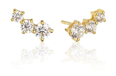 Sif Jakobs - Něžné pozlacené náušnice Belluno SJ-E42107-CZ-SG