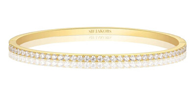 Sif Jakobs - Pevný pozlacený náramek se zirkony Ellisse SJ-BG2344-CZ-YG-L