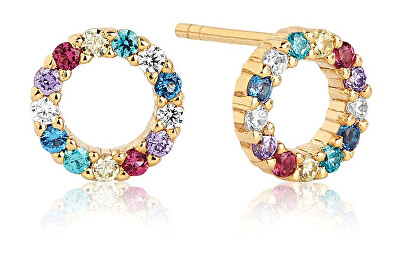 Sif Jakobs - Slušivé pozlacené náušnice s kubickými zirkony Biella SJ-E337-XCZ(YG)