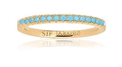 Sif Jakobs - Stříbrný prsten s kamínky tyrkysu Ellera SJ-R2869-TQ-YG