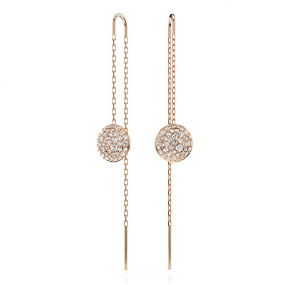 Swarovski - Blyštivé dlouhé bronzové náušnice Meteora 5689427