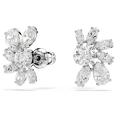 Swarovski - Asymetrické náušnice Květina se Swarovski zirkony Mesmera 5737462