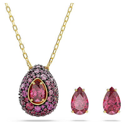 Swarovski - Pozlátená sada šperkov Tear Drop Sublima 5752883 (náhrdelník, náušnice)
