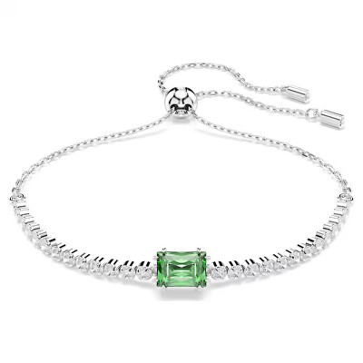 Swarovski - Blyštivý náramek se zeleným zirkonem Matrix 5693411
