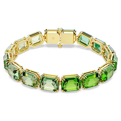 Swarovski - Tenisový náramek se zelenými křišťály Millenia 5671258