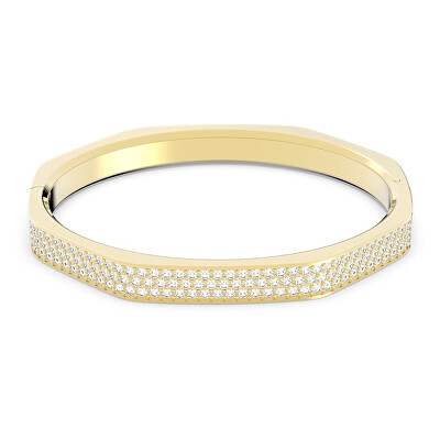 Swarovski - Blyštivý pozlacený pevný náramek Dextera 5639201