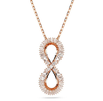 Swarovski - Bronzový náhrdelník Nekonečno se zirkony Hyperbola 5677623
