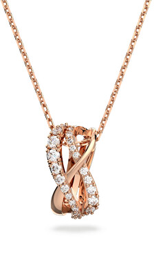Swarovski - Bronzový náhrdelník s třpytivým přívěskem Twist 5620549