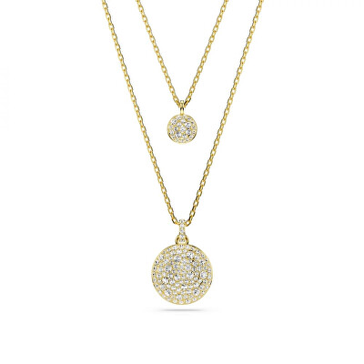 Swarovski - Dvojitý pozlacený náhrdelník Meteora 5683442