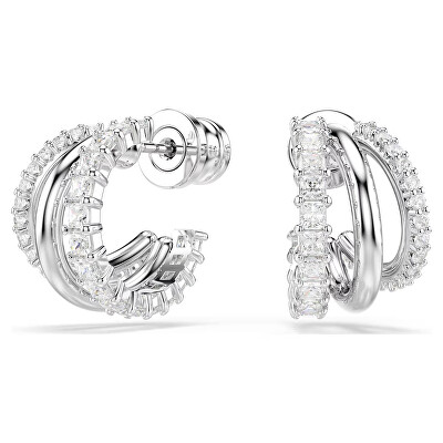 Swarovski - Elegantní kruhové náušnice se zirkony Hyperbola 5737110