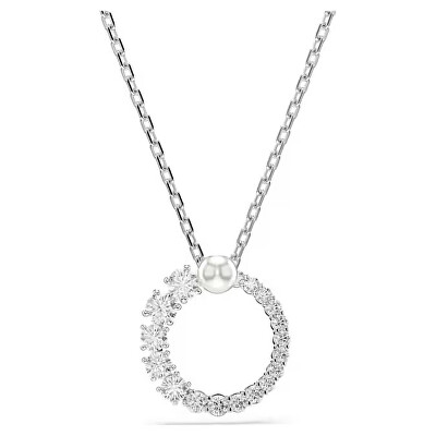 Swarovski - Elegantní náhrdelník s křišťálovou perlou a zirkony Matrix 5688751