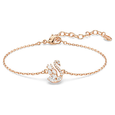Swarovski - Elegantní pozlacený náramek se zirkony Swan 5738202