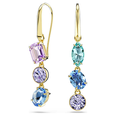 Swarovski - Hravé asymetrické náušnice s barevnými krystaly Gema 5747917