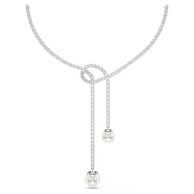 Swarovski - Jedinečný náhrdelník se zirkony a Swarovski perlou Matrix 5692416