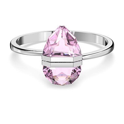 Swarovski - Krásný pevný náramek s růžovými krystaly Lucent 561511
