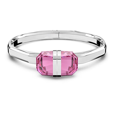 Swarovski - Krásný pevný náramek s růžovými krystaly Lucent 5633628