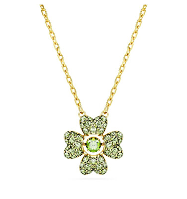 Swarovski - Krásný pozlacený náhrdelník Čtyřlístek s krystaly Idyllia 5671144