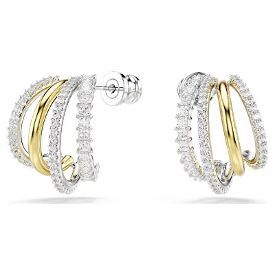 Swarovski - Kruhové bicolor náušnice se zirkony Hyperbola 5689718