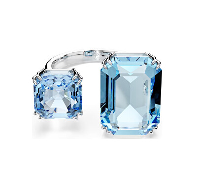 Swarovski - Luxusní otevřený prsten s modrými krystaly Millenia 5694141