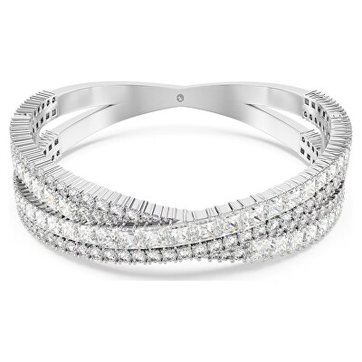 Swarovski - Luxusní pevný náramek se zirkony Hyperbola 568026