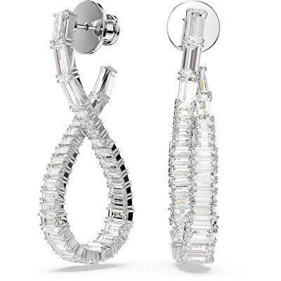 Swarovski - Luxusní visací náušnice Nekonečno se zirkony Hyperbola 5677628