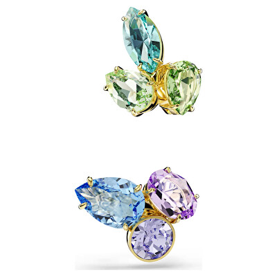 Swarovski - Pozlacené záušnice s barevnými Swarovski krystaly Gema 5741585
