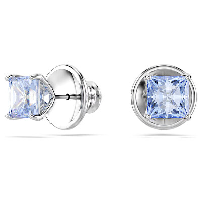 Swarovski - Nadčasové náušnice s modrým krystalem Matrix 5723561