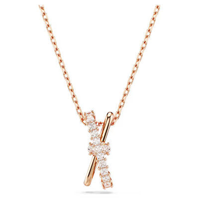 Swarovski - Nadčasový bronzový náhrdelník s krystaly Hyperbola 5689788