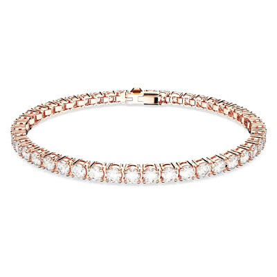 Swarovski - Nadčasový pozlacený náramek se zirkony Matrix Tennis 5657661