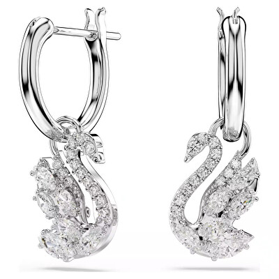 Swarovski - Nádherné visací náušnice 2v1 Swan 5759942