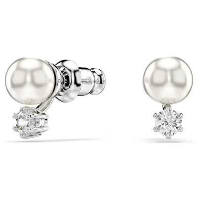 Swarovski - Okouzlující náušnice s kříšťálovou perlou a zirkonem Matrix 5694225