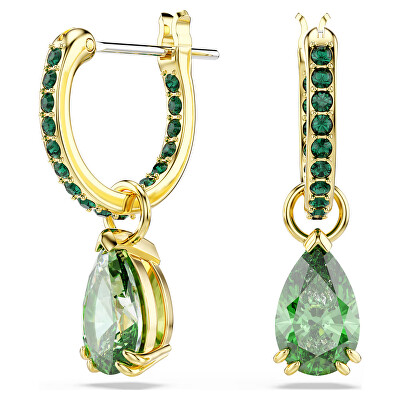Swarovski - Blyštivé pozlacené náušnice 2v1 Attract 5723564