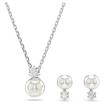 Swarovski - Okouzlující sada šperků s křišťálovými perlami a zirkony Matrix 5689624