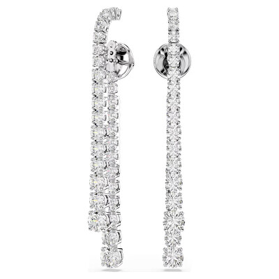 Swarovski - Oslnivé dlouhé náušnice 2v1 se zirkony Matrix 5709257